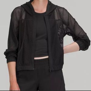 Lululemon Black Mesh Jacket Size 10